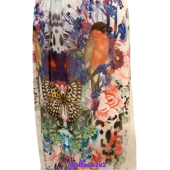 Lapis Butterfly Colorful Floral Maxi Skirt Size Small - Picture 8 of 17